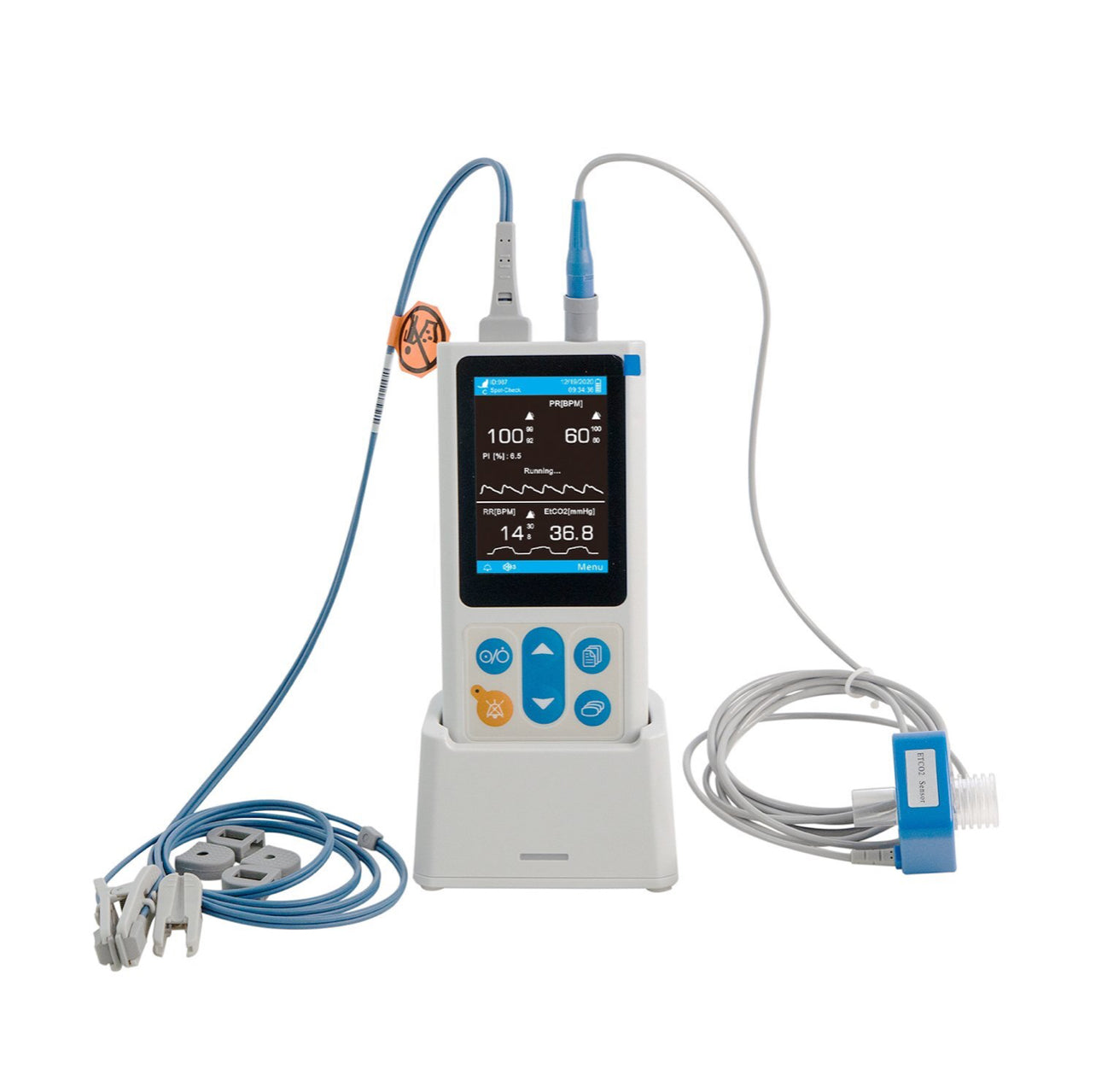 UVC02M 3.5” Veterinary Capnography Monitor - SPO2 PR RESP ETCO2(mainstream)