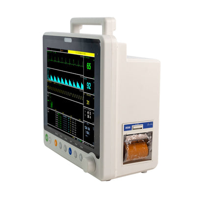 UVM02CMT 12” Touchscreen Veterinary Multi-parameters Monitor - ECG RESP SpO2 NIBP TEMP PR Etco2(Mainstream)