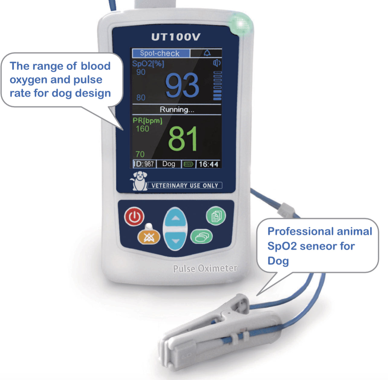 2.8” Handheld Veterinary Pulse Oximeter
