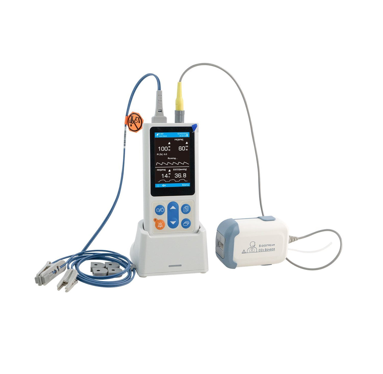 UVC02S 3.5” Veterinary Capnography Monitor - SPO2 PR RESP ETCO2(sidestream)